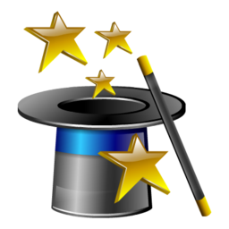 Hat and magic wand image